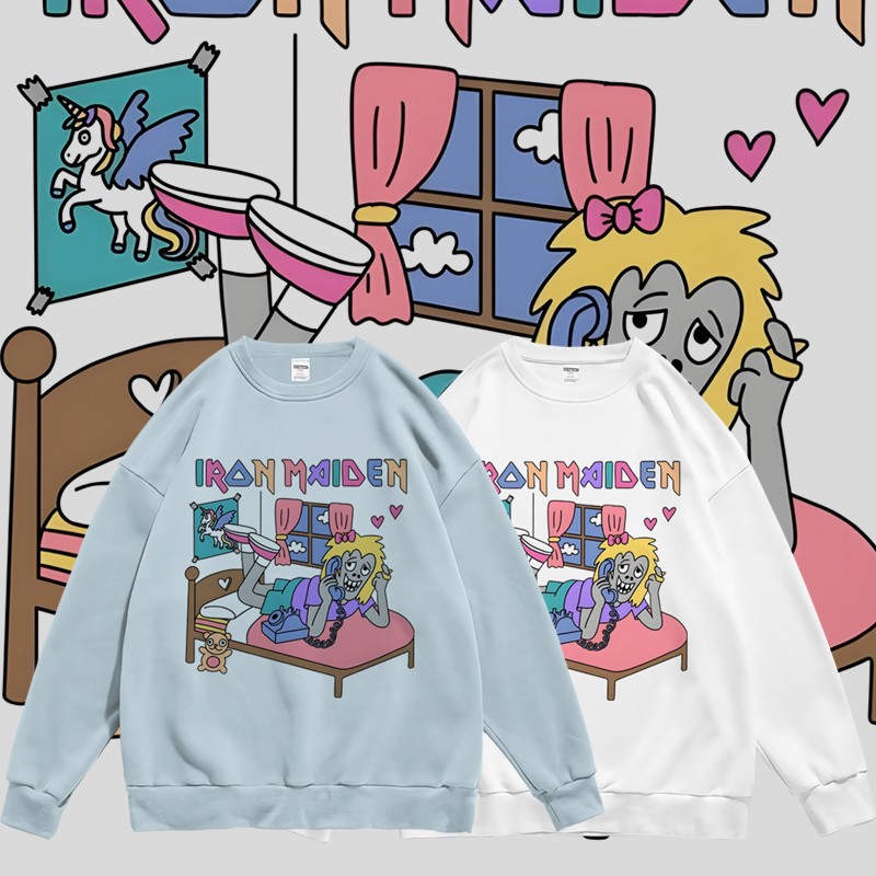 潮流圆领套头卫衣宽松