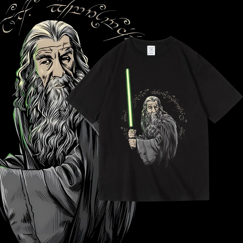 短袖甘道夫星战联名潮牌T恤