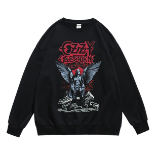 欧美Ozzy奥兹奥斯朋重金属摇滚周边圆领宽松套头卫衣春秋男女bf