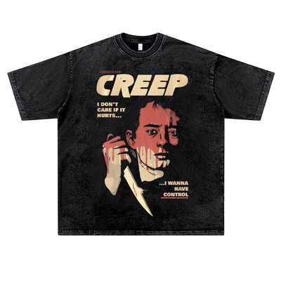 vintage美式复古收音机头电台司令radiohead宽松短袖T恤男女潮流