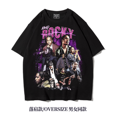 五分袖阿美咔叽纯棉套头印花T恤