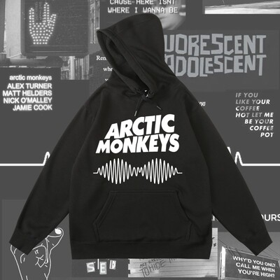 潮牌街头英伦摇滚北极猴Arctic Monkeys乐队连帽衫卫衣秋冬男女