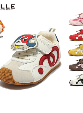 BELLE/百丽儿童板鞋2025秋冬男女童加绒狗狗德训鞋小童板鞋运动鞋