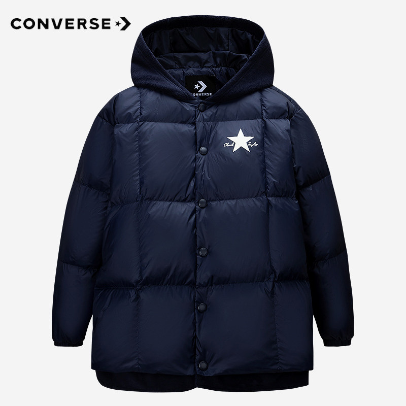 Converse匡威男童短款羽绒服冬季新款儿童装大童加绒加厚保暖外套