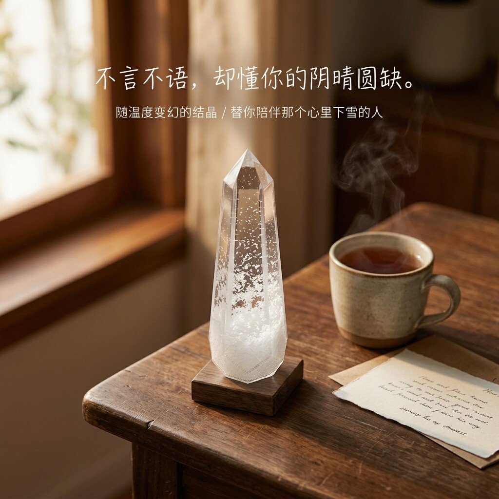 桌面摆件棱镜风暴瓶天气预报瓶图片