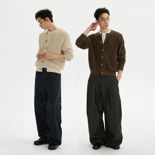 ESAT 双色简约基础毛衣开衫外套