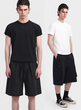 ESAT 双色基础棉尼凉感圆领合身短袖T恤