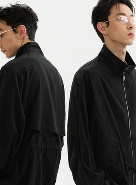 ESAT 莱赛尔中长款衣身抽绳立领廓形外套