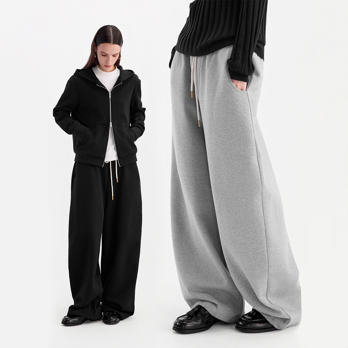 ESAT 双色简约基础松弛弯刀休闲运动卫裤,男装,卫裤,淘宝优惠券,粉丝福利购,淘宝优惠卷