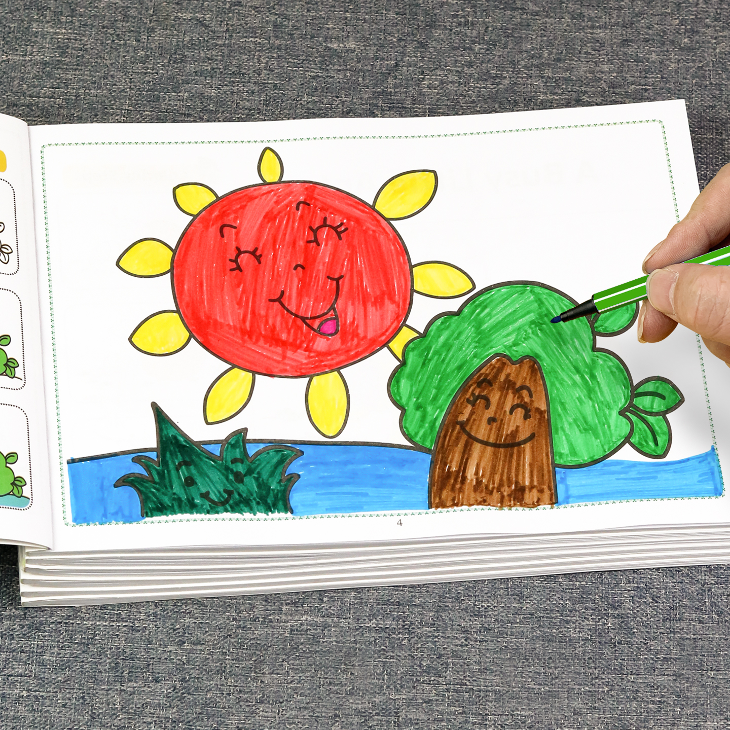 儿童涂色画画本幼儿园宝宝小手涂色画填色本蜡笔绘画启蒙英文版