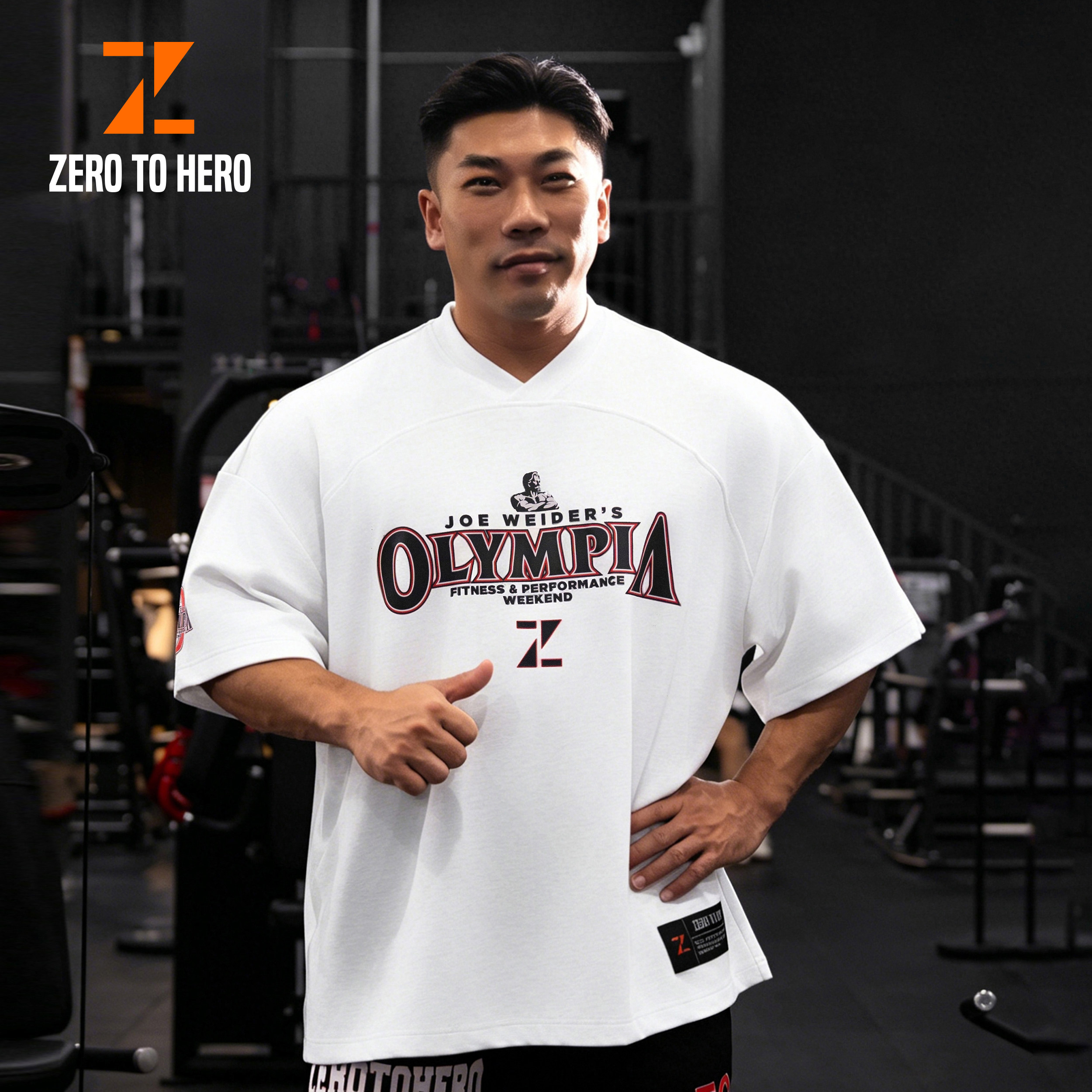 zerotohero奥赛T0系列橄榄球服健身短袖T恤夏季运动训练宽松透气 - 实物图