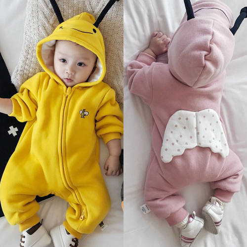 婴儿连体衣春秋冬宝宝哈衣新生儿满月爬服0-36婴幼儿冬季衣服秋装 - 封面