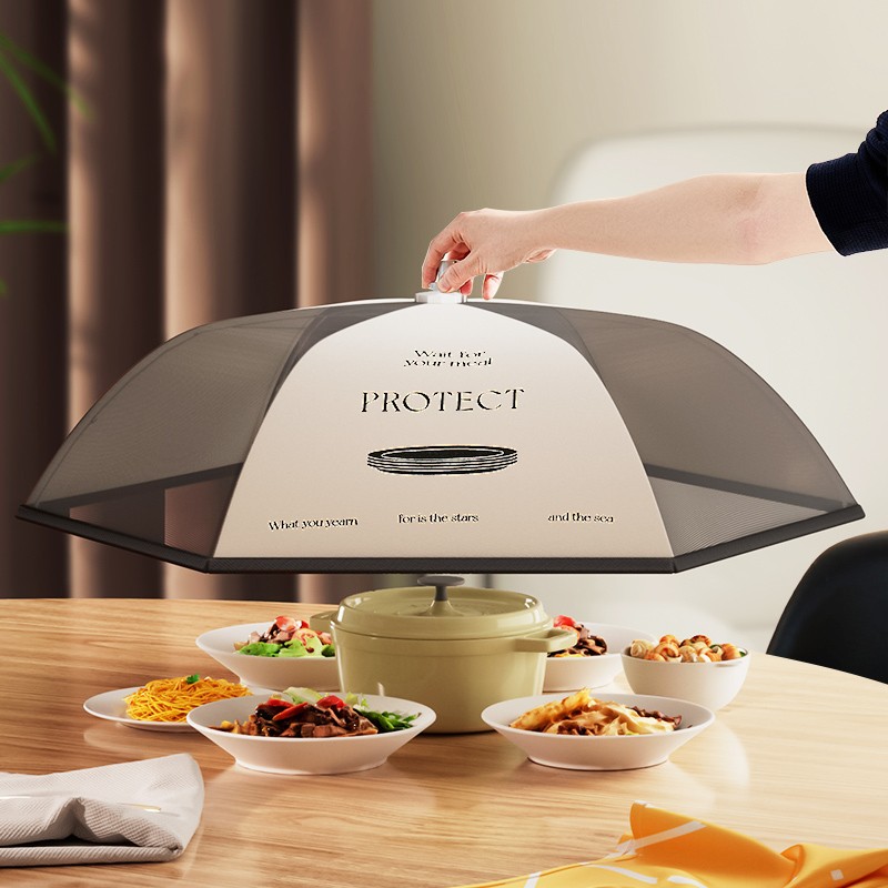 日本饭菜罩可折叠防苍蝇盖菜罩餐桌遮菜桌罩剩菜食物家用防尘罩子