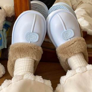 女休闲加绒居家轻便平底外穿棉鞋 eva棉拖鞋 室内宿舍保暖新款 冬季