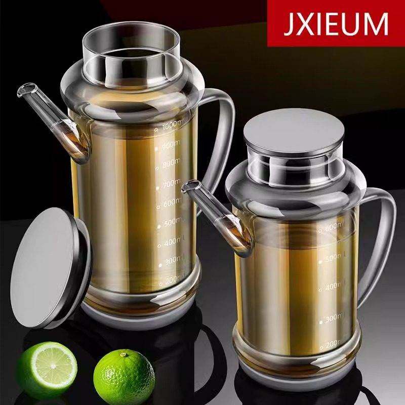 德国新款家用油壶不挂油高硼硅耐高温玻璃油瓶酱油香醋调料瓶油罐,厨房/烹饪用具,油壶,淘宝优惠券,粉丝福利购,淘宝优惠卷