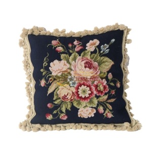 绒绣抱枕needlepoint民族编织抱枕客厅乡村新疆文艺复兴时期