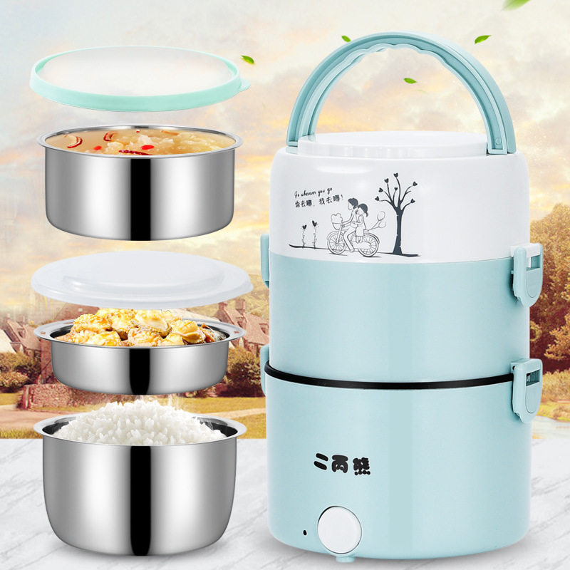 多功能电热饭盒家用保温饭盒上班族加热饭盒插电蒸饭器自动蒸饭锅