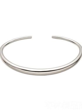 正品SUDROV素觉足银手镯女潮尚时银冷淡银风镯子个性年轻款纯腕饰