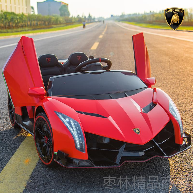 正品儿童摆电动汽车四轮兰博基尼控宝玩具男女小孩可坐人遥摇电宝