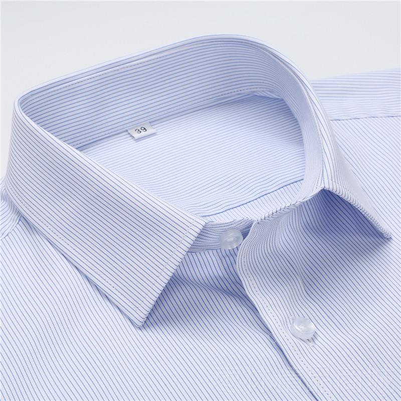 正品交通银行衫衬工装交行行服工作服短袖男衬衫蓝条纹长衫交行行