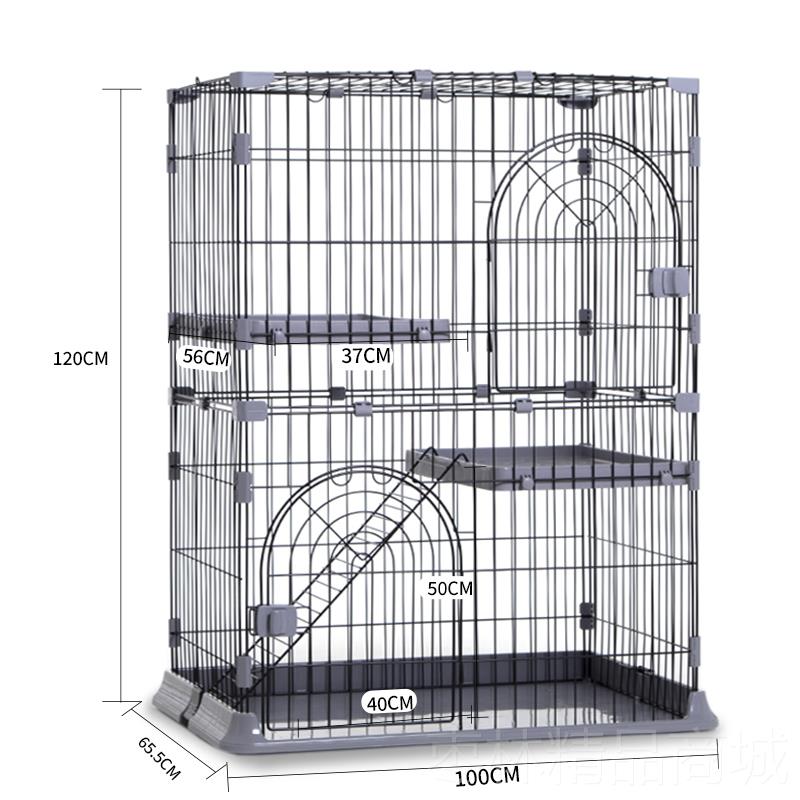 正品猫笼家用超猫厕一体墅猫自屋猫房猫窝大由空间别两层不占地小