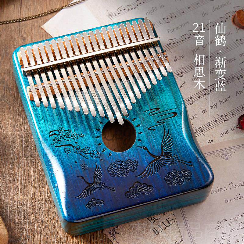 正品2音拇指琴卡林巴初学者17音生便携式女手指五姆钢琴复1古正品
