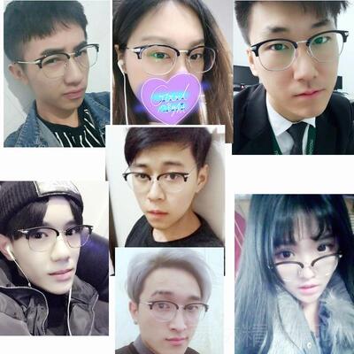 正品薛之谦同款眼架镜复古半框防辐射金属眼镜配男近视眼镜成品女