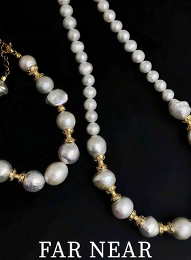 天然淡水珍珠项链手链FAR NEAR巴洛克百花齐放设计感好寓意新年礼