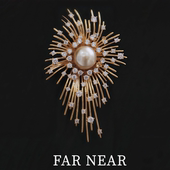 璀璨烟花胸针南阳金珠FAR NEAR轻奢高级感小众胸花别针几乎无暇