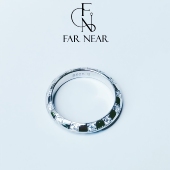 锆石飞碟戒指FAR NEAR满钻尾戒S925银小众设计高级感轻奢女款 指环