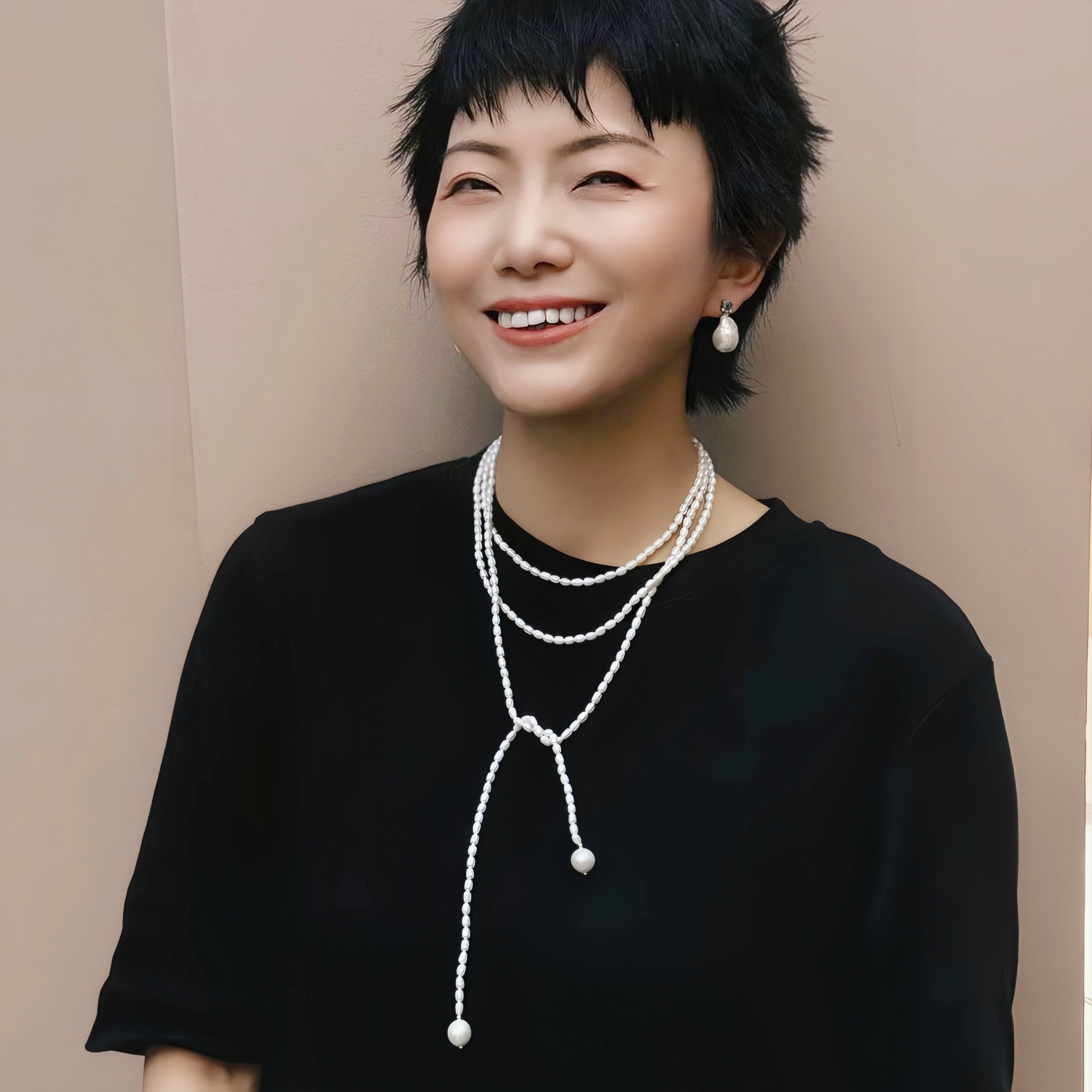 1.6米多层珍珠项链赵露思同款链