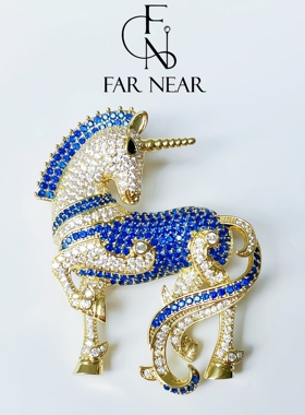 2026生肖马胸针FAR NEAR以梦为马绘彩马别针宫廷风马年本命年礼物