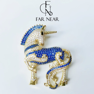 2026生肖马胸针FAR NEAR以梦为马绘彩马别针宫廷风马年本命年礼物