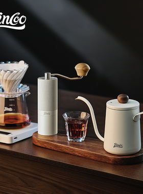 Bincoo手冲咖啡壶套装分享壶V60滤杯手摇磨豆机家用咖啡器具全套