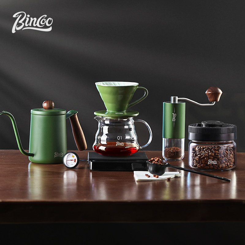 Bincoo专业手冲咖啡壶套装高级陶瓷V60滤杯手摇咖啡机玻璃分享壶