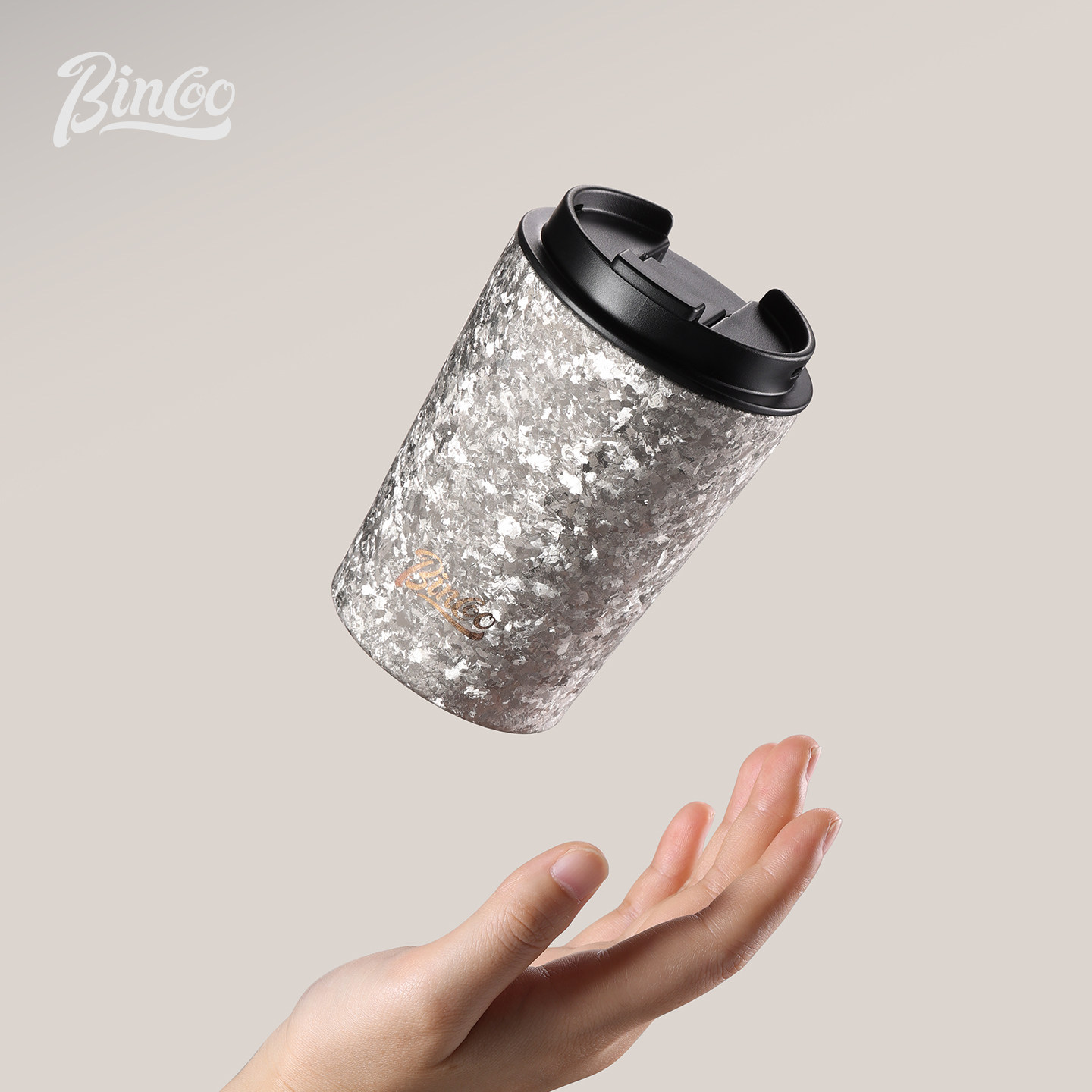 Bincoo纯钛保温咖啡杯高级感轻奢高颜值女士个人专用外出携带水杯