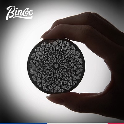 bincoo万花筒二次分水网意式咖啡粉碗烧结片均匀萃取不锈钢过滤片