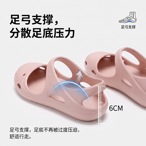 夏季女款瑜伽透气厚底包头洞洞鞋