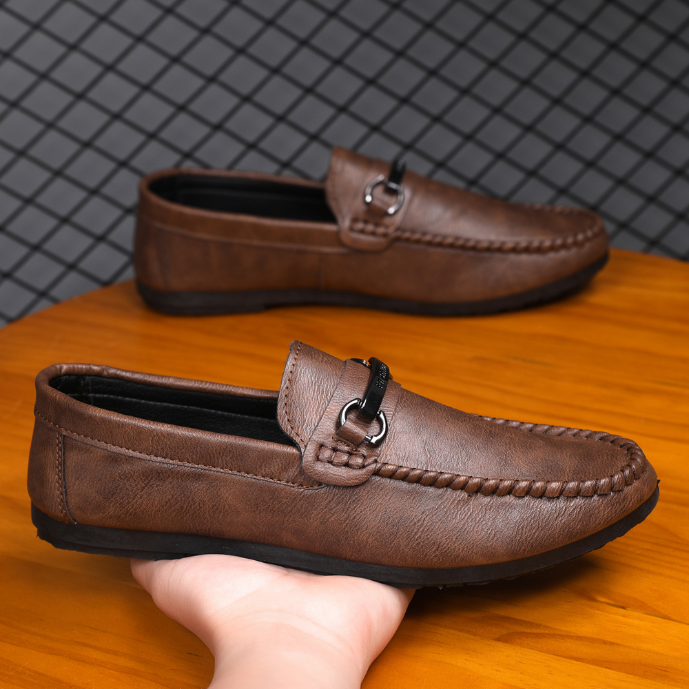 男士豆豆鞋软皮软底休闲鞋