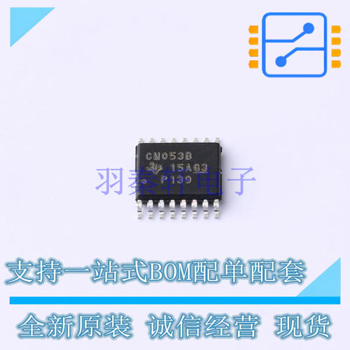 模拟开关/多路复用器 CD4053BPWRG3 TSSOP-16 TI 全新原装正品