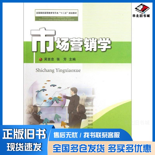 正版旧书全国煤炭高等教育专升本“十二五”规划教材:市场营销学吴言忠、张芳 编中国矿业大学出版社9787564608217