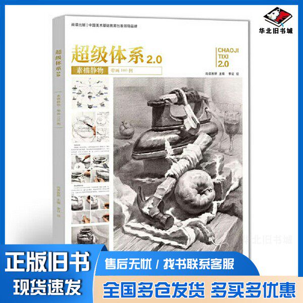 正版旧书2019超级体系2.0素描静物带画100例李征素描基础解析单体组合范画步骤解析考题案例照片对画大关系结构明暗静物临摹书祁达