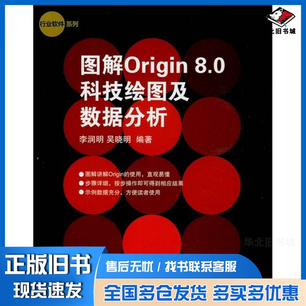 正版旧书图解Origin 8.0科技绘图及数据分析李润明,吴晓明编著人民邮电出版社9787115212764