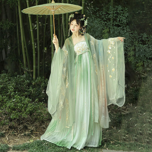 仙楚姬原创汉服女【梦蝶】唐制诃子裙大袖衫重工汉元素日常清新秋