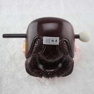 寺院用品 法物法器 4寸木鱼香樟木 佛应 法器 特价结缘佛具红木色