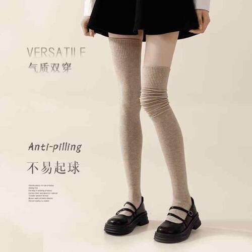 加长到大腿根女秋冬款袜保暖过膝袜薄棉防滑高筒HT厂家