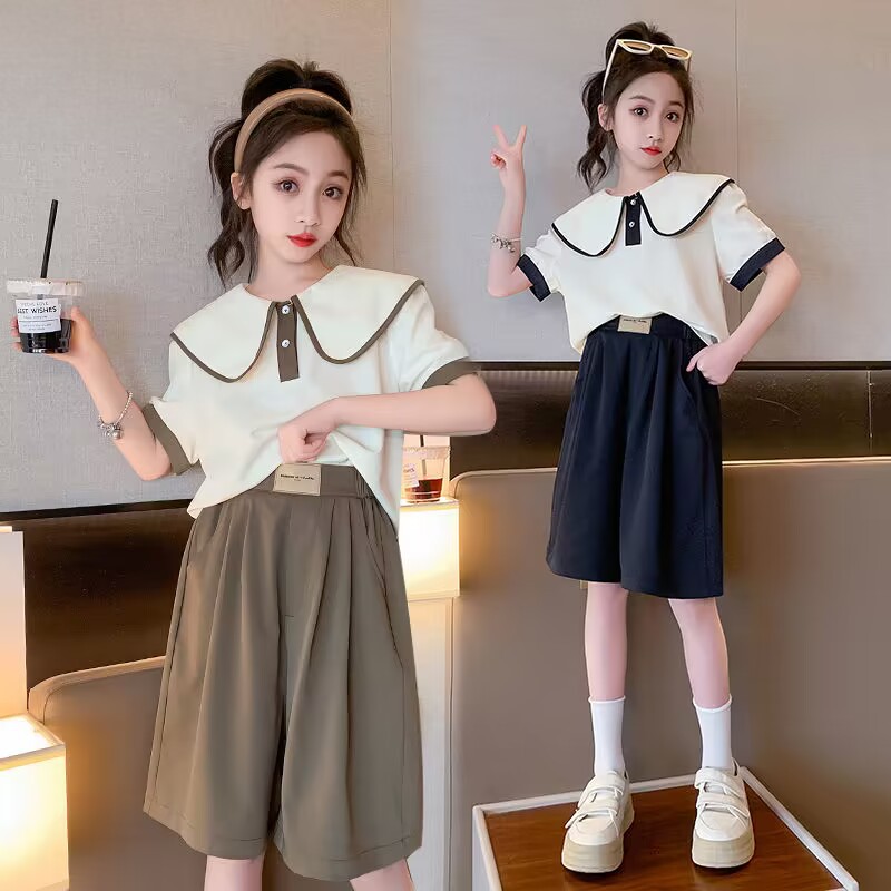 品牌专柜女童运动套装夏季韩版