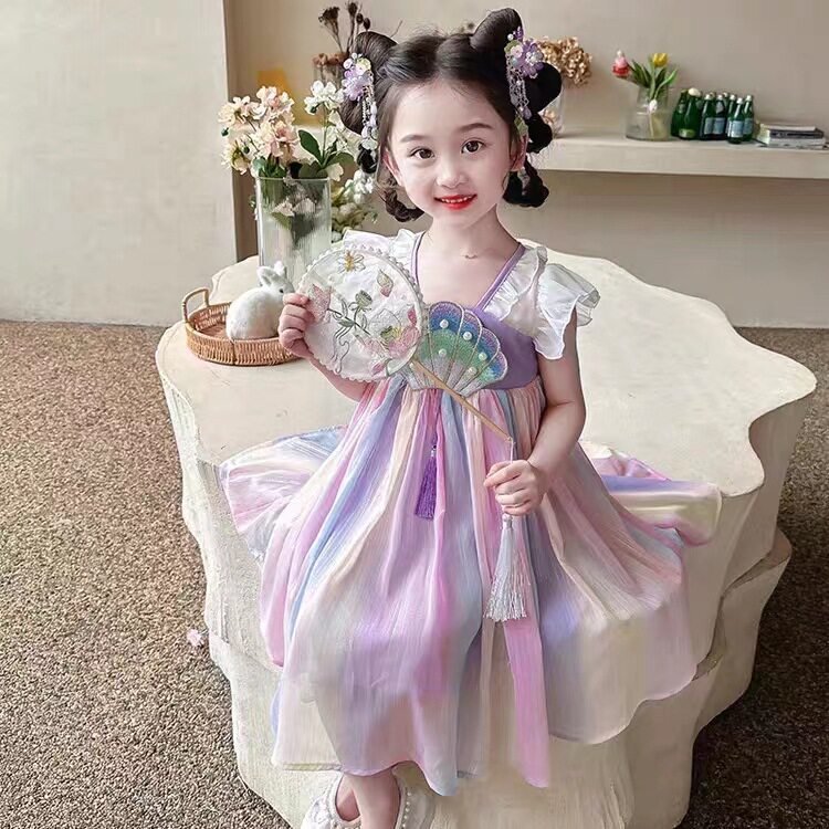 品牌专柜汉服女童连衣裙夏装