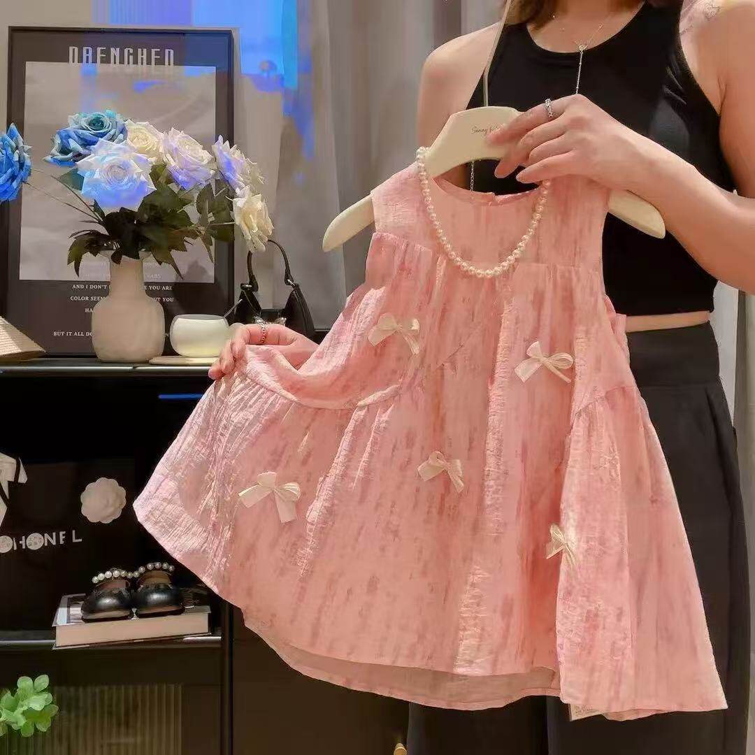 专柜正品女孩甜美透气连衣裙夏季