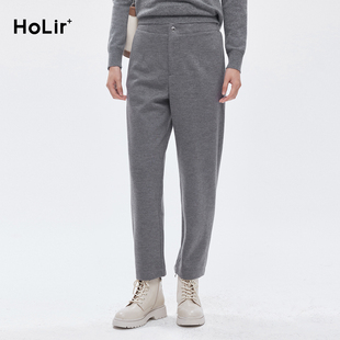 洪陵可水洗纯山羊绒九分裤 7356 小个子款